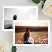 Geschikt voor zwarte en witte QR Code Fotokalligra Save The Date