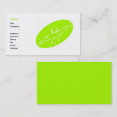 Geschikte bedrijfskaarttemplate - lichtgroen visitekaartje (Voorkant / Achterkant)