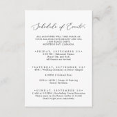 Geschikte Black Wedding Weekend Planning van evene Informatiekaartje (Voorkant)