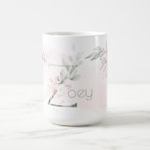 Geschikte blauwe roze roze monogram letter Z Koffiemok (Center)