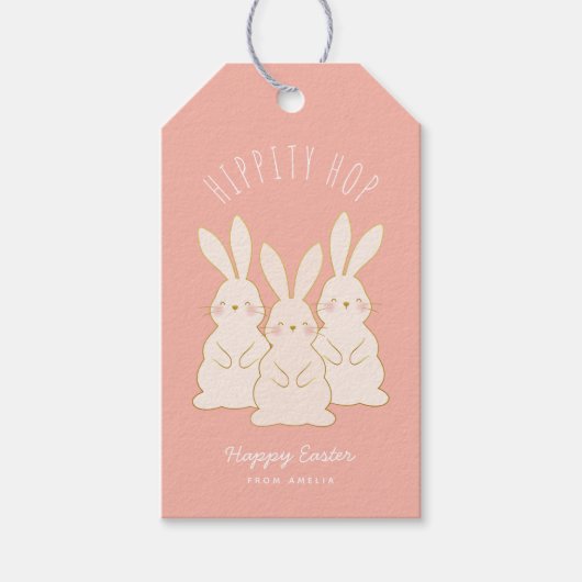 Geschikte Bunnies, aangepast paascadeLabel Cadeaulabel (Voorkant)