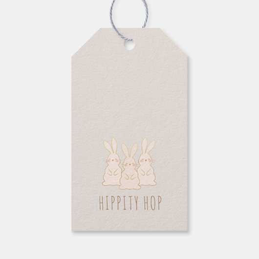 Geschikte Bunnies, aangepast paascadeLabel Cadeaulabel (Achterkant)