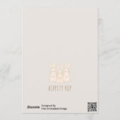 Geschikte Bunnies, aangepast paascadeLabel Feestdagenkaart (Achterkant)