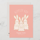 Geschikte Bunnies, aangepast paascadeLabel Feestdagenkaart (Voorkant / Achterkant)