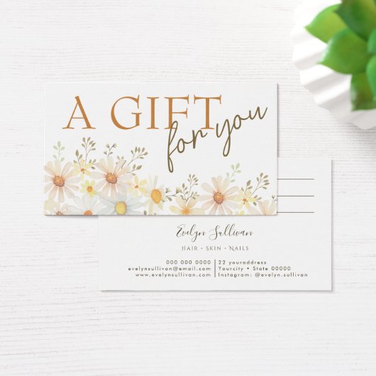 Geschikte cadeaukaart voor details visitekaartje (Bureau)