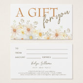 Geschikte cadeaukaart voor details visitekaartje (Voorkant /achterkant)