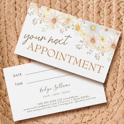 Geschikte daisies Appointment Card Visitekaartje