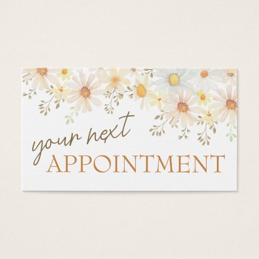 Geschikte daisies Appointment Card Visitekaartje (Voorkant)