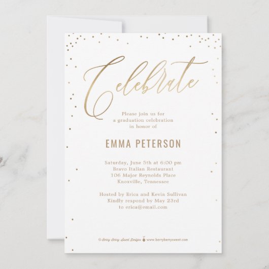 Geschikte, EDITABLE Afstuderen-uitnodiging Kaart (Achterkant)