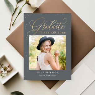 Geschikte, EDITABLE Afstuderen-uitnodiging Kaart