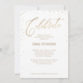 Geschikte, EDITABLE Afstuderen-uitnodiging Kaart (Achterkant)