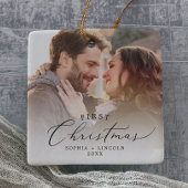 Geschikte eerste kerstparen Keepomwille Foto Keramisch Ornament