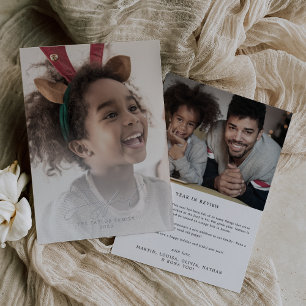 Geschikte Folie leuk jaar in Review foto Folie Feestdagenkaart