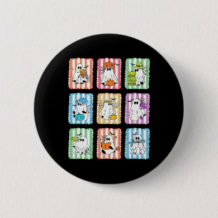 Geschikte geest die boeken leest Leraar Halloween  Ronde Button 5,7 Cm