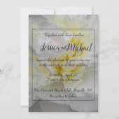 Geschikte gele en witte pony roos bruiloft uitnodi kaart (Voorkant)