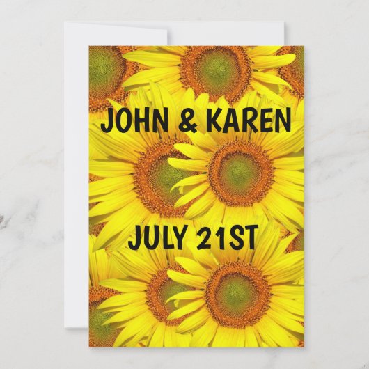 GESCHIKTE INVITATIES MET EEN ZONLOWER WEDDING KAART (Voorkant)