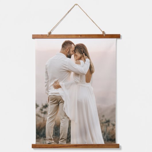 Geschikte Jubileum voor bruiloft met script foto Hangend Wandkleed (Voorkant 2)