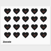 Geschikte kerstbelasting voor familie hart sticker (Vel)