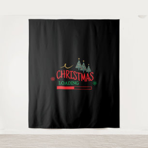 Geschikte kerstbelasting voor familie wandkleed