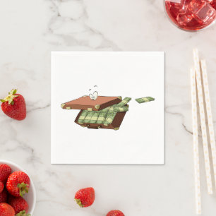 Geschikte koffer van geldpapierpapier servetten