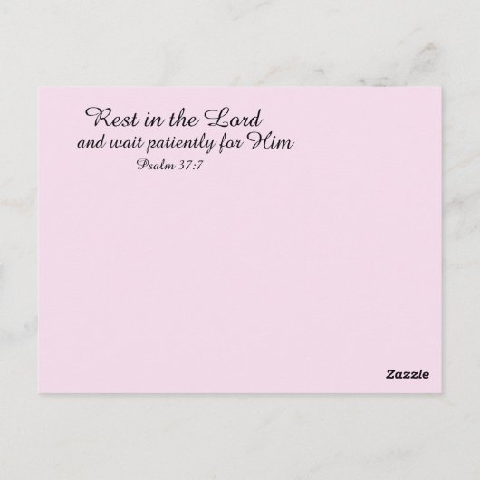 Geschikte lentebloesem met bijbelbericht briefkaart (Achterkant)