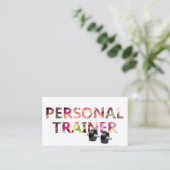 Geschikte persoonlijke trainer Geometrische mozaïe Visitekaartje (Staand voorkant)