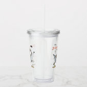 Geschikte quail cartoon illustratie acryl drinkbeker (Rechts)