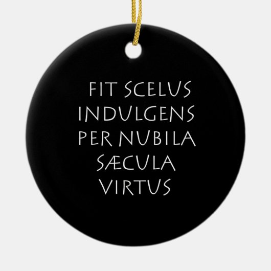 Geschikte scelus indulgens per nubila saecula virt keramisch ornament (Voorkant)