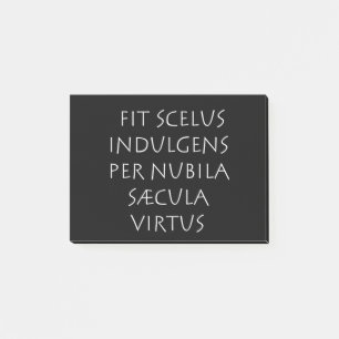 Geschikte scelus indulgens per nubila saecula virt post-it® notes