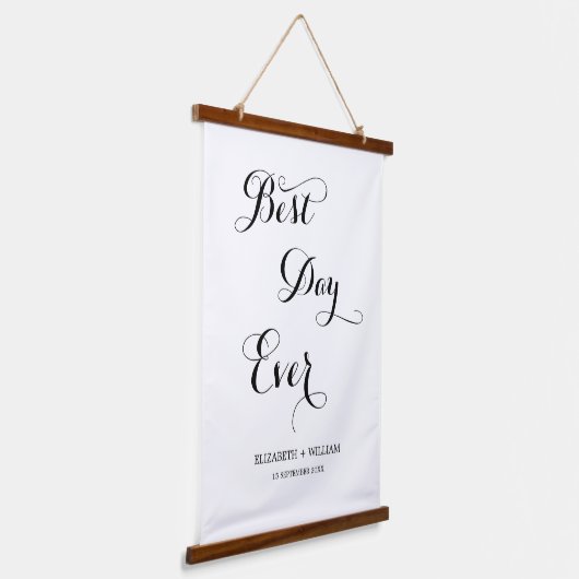 Geschikte script op de dag van het huwelijk hangend wandkleed (Gebogen)