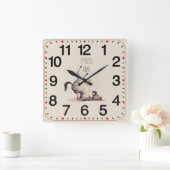 Geschikte tijd leuk vierkante klok (Huis)