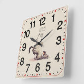 Geschikte tijd leuk vierkante klok (Hoek)