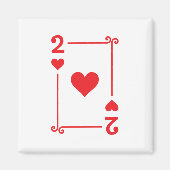 Geschikte twee harten met afspeelkaarten Modern 2 Magneet (Voorkant)