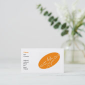 Geschikte visitekaartje - Oranje (Staand voorkant)