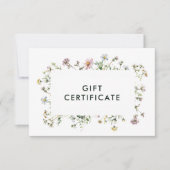 Geschikte wildbloemen Cadeaucertificaat (Voorkant)
