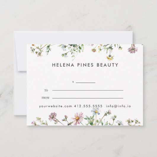 Geschikte wildbloemen Cadeaucertificaat (Achterkant)