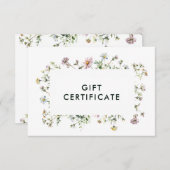 Geschikte wildbloemen Cadeaucertificaat (Voorkant / Achterkant)