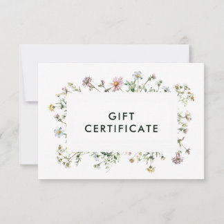 Geschikte wildbloemen Cadeaucertificaat