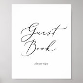 Geschikte zwarte Calligrafie-gastboekje Poster (Voorkant)