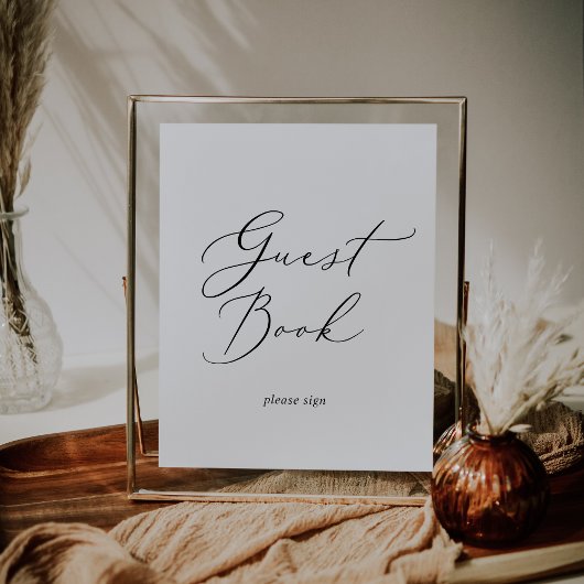 Geschikte zwarte Calligrafie-gastboekje Poster