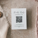 Geschikte zwarte kalligrafie bewerkbare QR-code RS Informatiekaartje<br><div class="desc">Deze delicate zwarte kalligrafie bewerkbare QR-code RSVP-behuizingskaart is perfect voor een moderne bruiloft. Het romantische,  minimalistische design is voorzien van een mooie en elegante zwarte typografie op een witte achtergrond met een schone en eenvoudige look.</div>