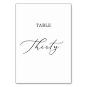 Geschikte zwarte kalligrafie Tabel Dertig Kaart (Achterkant)