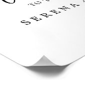 Geschikte zwarte kalligrafie Welkomstwoord Poster (Hoek)