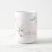 Geschikte zwarte roze monogram A Koffiemok (Center)