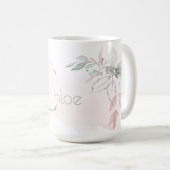 Geschikte zwarte roze monogram C Koffiemok (Voorkant rechts)