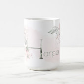 Geschikte zwarte roze monogram H Koffiemok (Center)