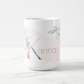 Geschikte zwarte roze monogram K Koffiemok (Center)