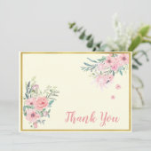 Geschikte zwarte roze rozen Dank je kaart (Staand voorkant)