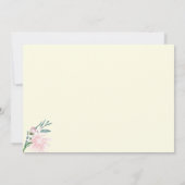 Geschikte zwarte roze rozen Dank je kaart (Achterkant)