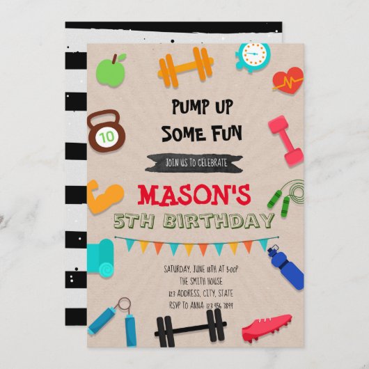 Geschikthebfeestelijke uitnodiging (Voorkant / Achterkant)